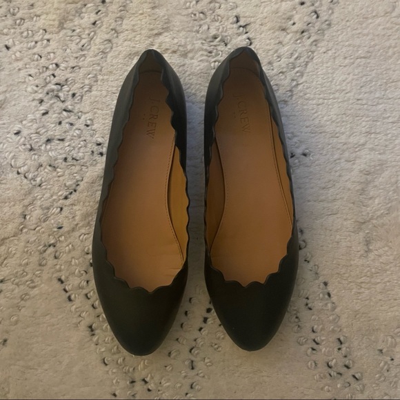 J Crew Scalloped Flats